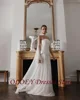 OLOEY Modern Simple A Line Wedding Dresses 2 pcs Strapless Scalf Satin Tulle Scalf Bridal Gowns Plus Size Robes Customized 3
