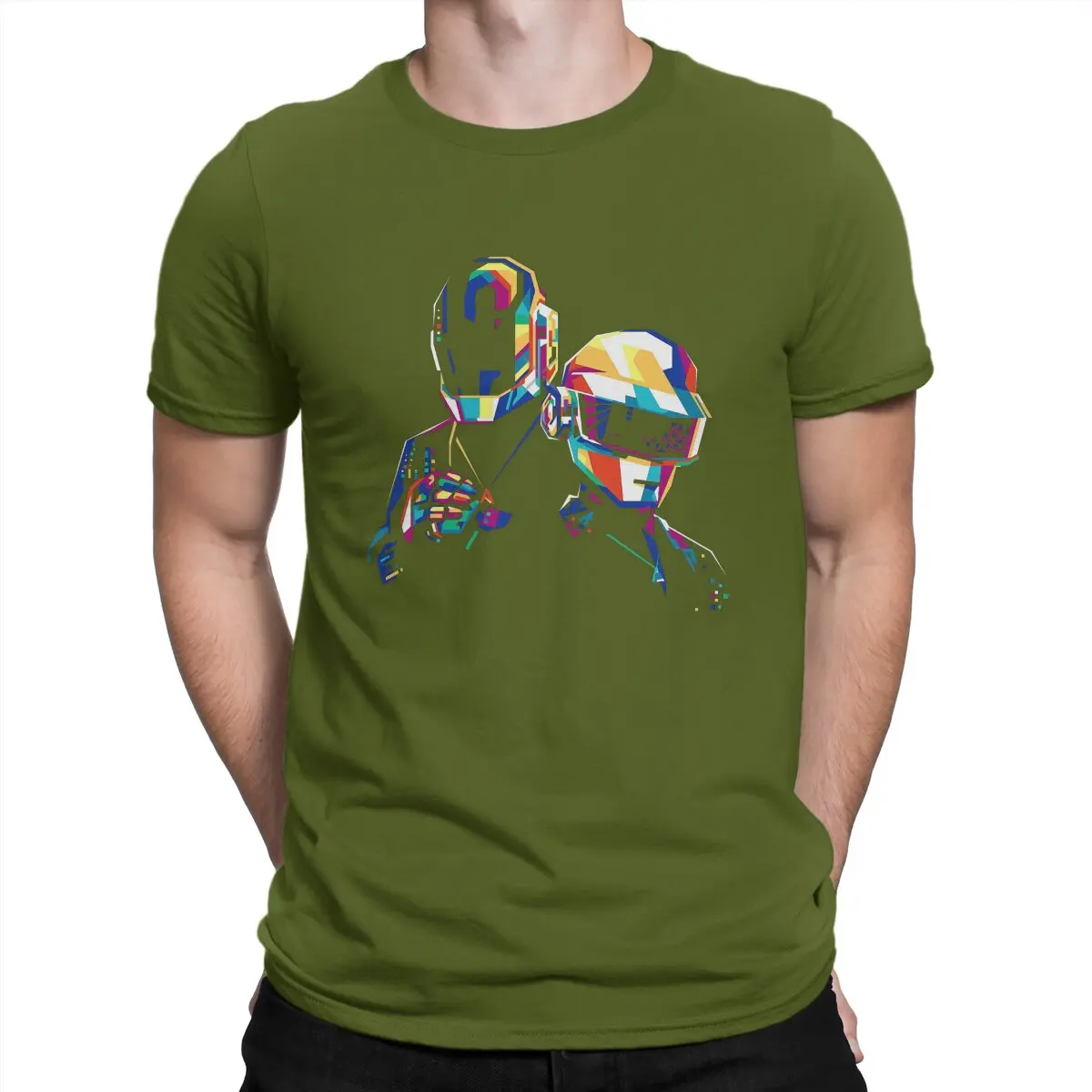 thumbnail image 1 of Camiseta colorida de Manuel de Homem Christo para hombre, banda de producción electrónica, cuello redondo, camiseta de algodón, 1 of 7