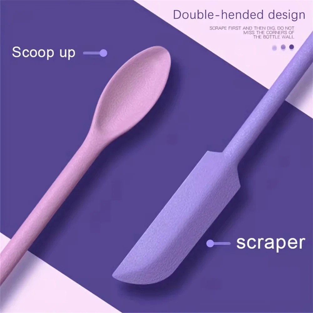 Makeup Brush Set 3/9PCS Silicone Scraper Makeup Brushes Set Mini Soft Cosmetic Digging Spoon Jam Scraping Spoons Face Mask Brush