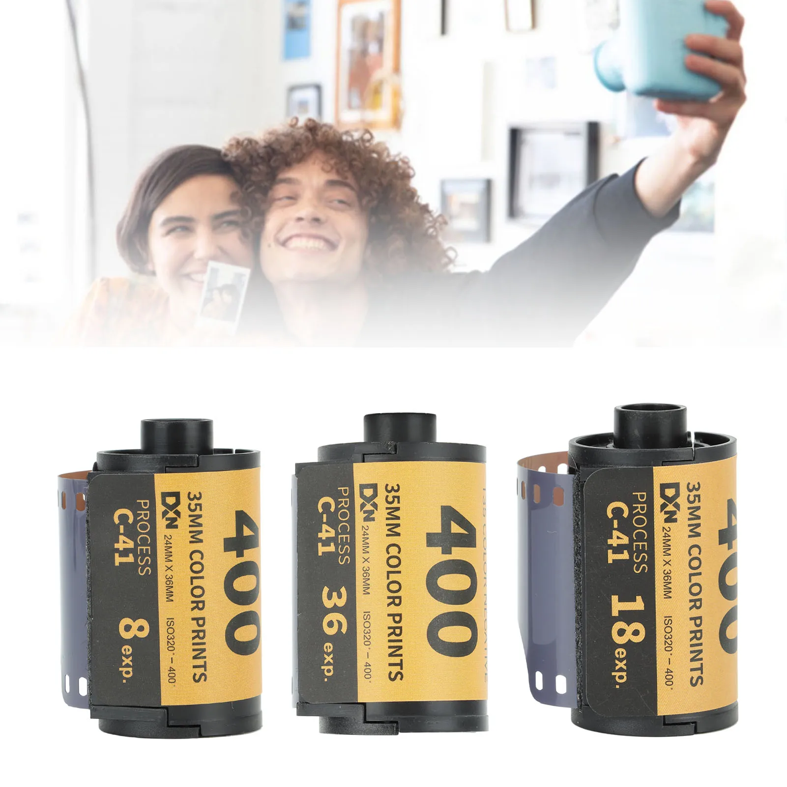 35mm Camera Color Film ISO 320-400 35mm Fine Grain Wide Exposure Latitude HD Camera Color Negative Film for 135 Color Print Film