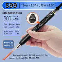 Sequre S99 Soldering Iron Compatible With Jbc245 Tip Support Pd|qc|dc|pps Power Supply For Drone Rc Model Welding Repair Tool 1