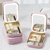 LED Mirror Makeup Storage Box Cosmetics Storage Box Fashion Portable Travel Makeup Bag Simple Makeup Case with Mirror for Woman 2