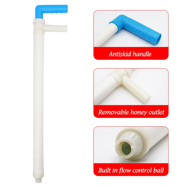 1Db 56 Cm Mézes Töltelék Szivattyú, Méhészeti Méhek Mézkivonógép L Alakú Cső, Méhész Apikultúra-Kiegészítők Szerszám - Image 3