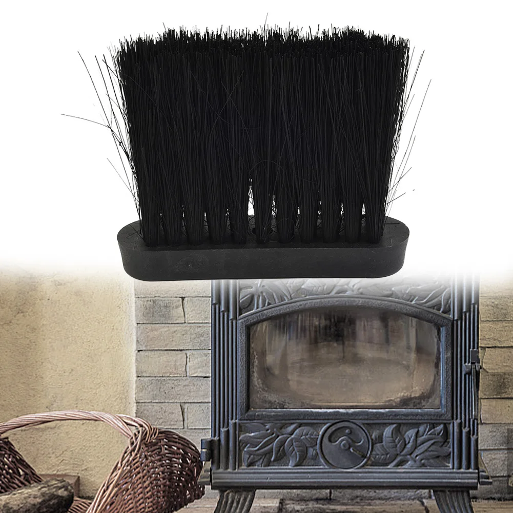 

1Pcs Fireplace Brush Plastic Stove Brush Best Price Black Bristle Brush Cleaning Fireplace Maintenance Brand New
