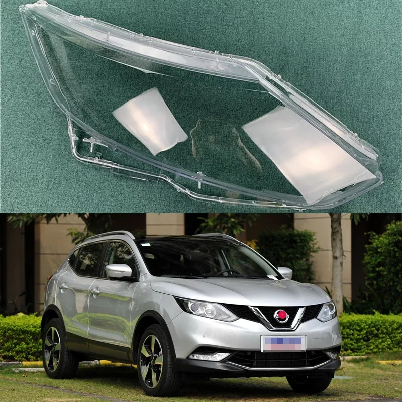 

For Nissan Qashqai 2016 2017 2018 Front Headlight Cover Headlamp Lamp Shell Transparent Lampshade Case Lens Plexiglass