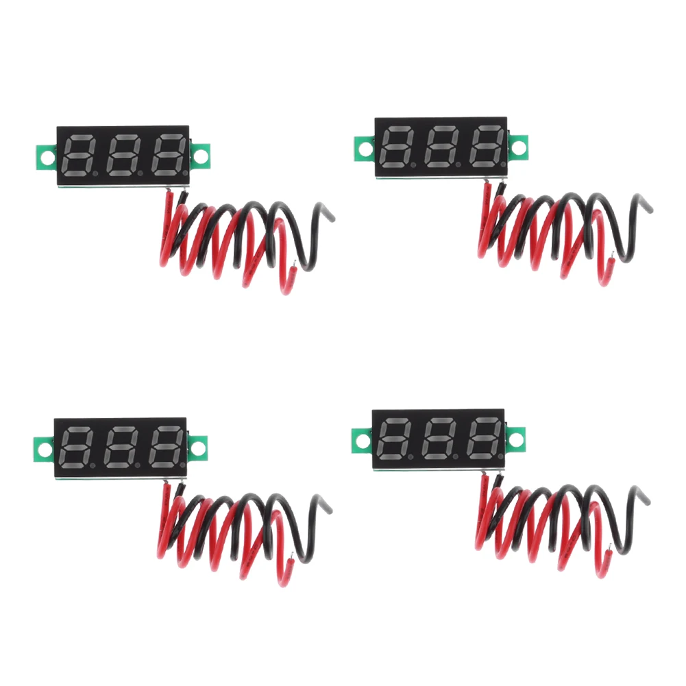 0.28 인치 전압계 전압 표시기 패널 DC 2.5-30V 미니 디지털 전압계 모니터 패널 3 자리 전압 테스터 감지기 모니터