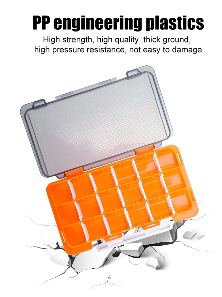 Fishing Hooks Storage Box PP Plastic Fishing Accessories Tackle Storage Box  Removable Organizer for Outdoor Fisherman Supplies