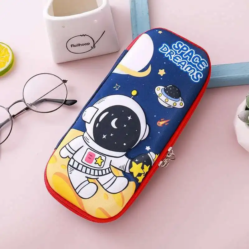 Lytwtw's Cartoon 3D Stereoscopic Space Large Capacity Creativity Pen Pencil Pouch Bag School Supplies Stationery 1 Piece