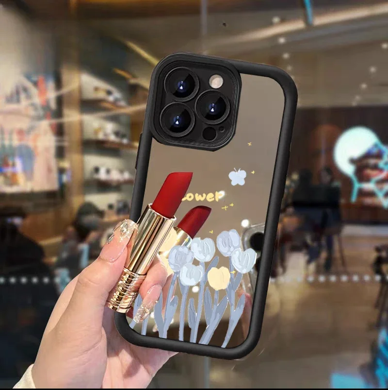 Elegant Floral Mirror Phone Case