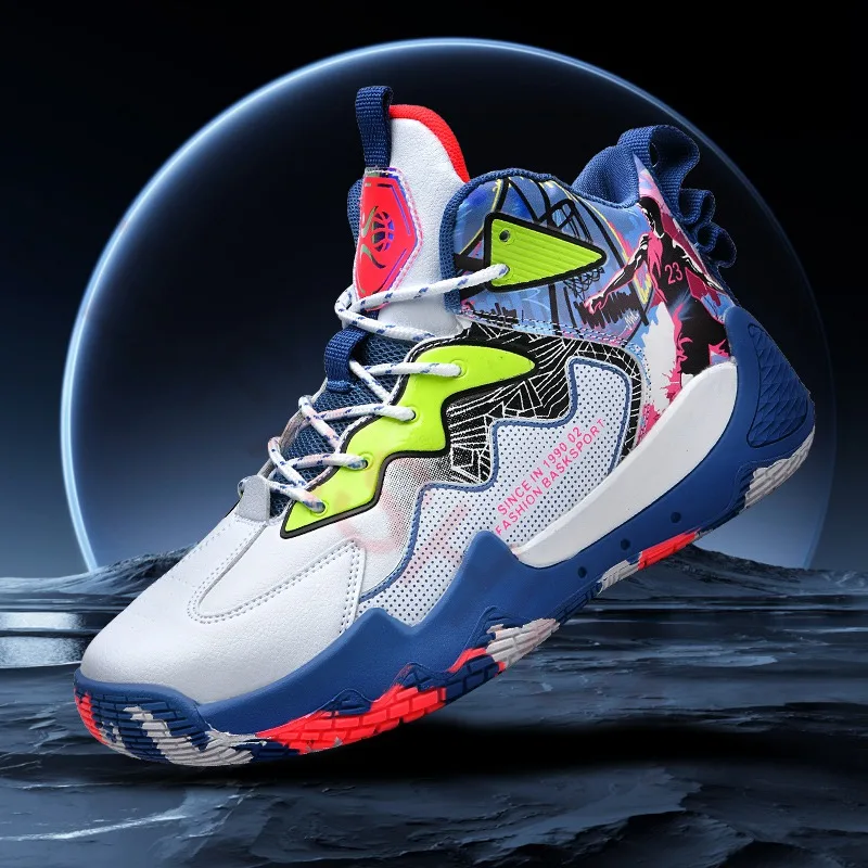 

2023 Sprots Shoe Running Shoes For Men Printed Sneakers Knitting Sports Cushioning Jogging Trainers Lightweight size 45