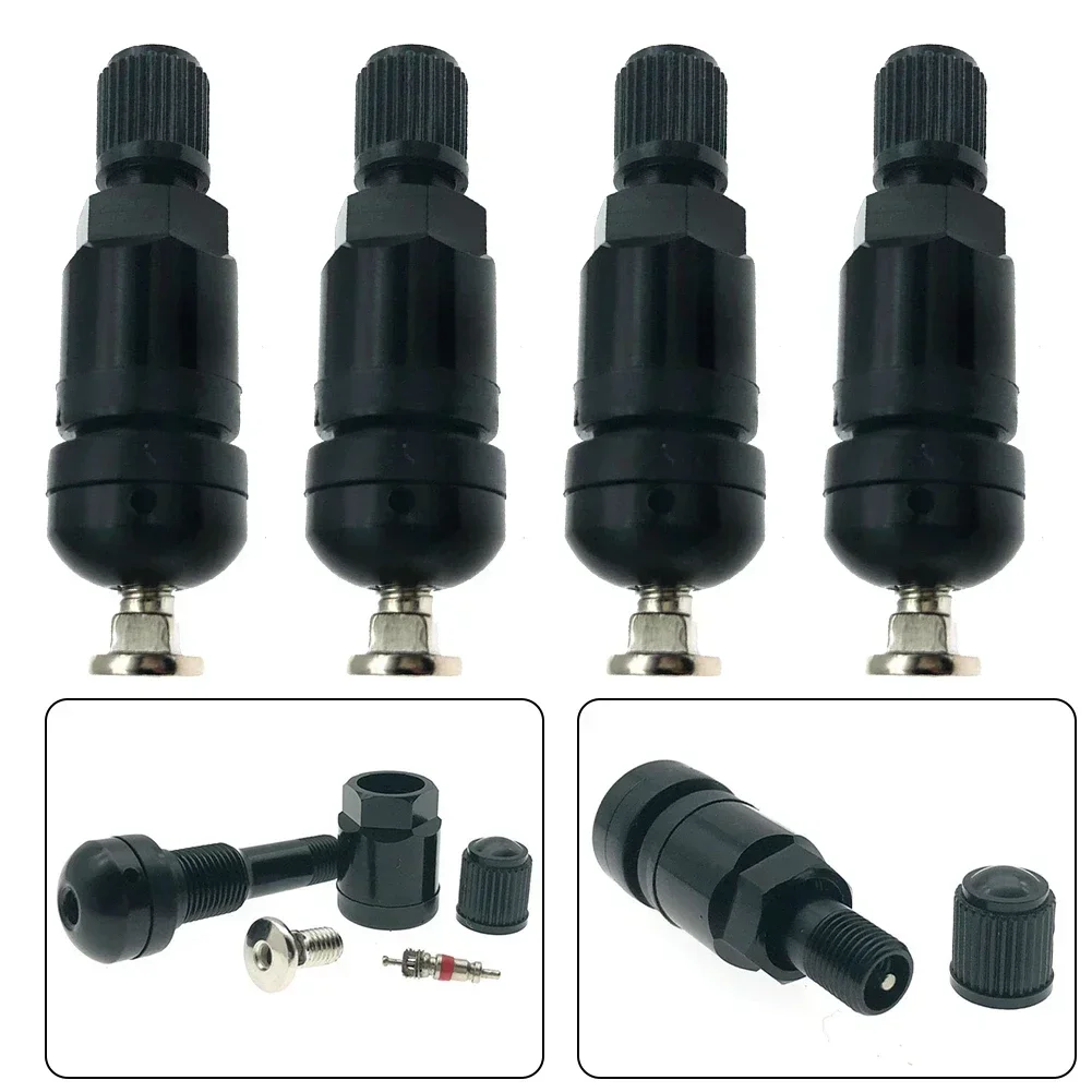 4Pcs Metal TPMS Tire Pressure Sensor Valve Stem Repair Kit for BMW 5 Series Front Left Rear Right Tire Pressure Sensor