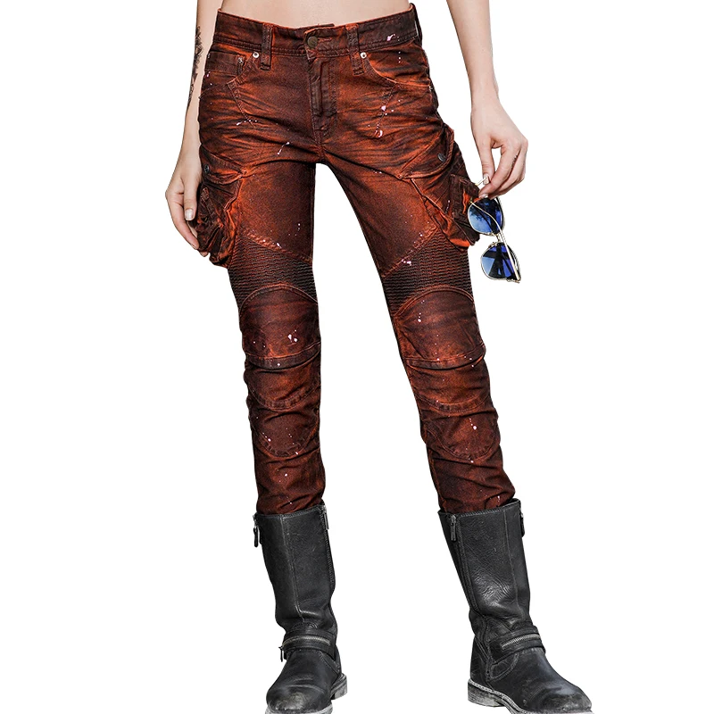 New Uglybros Vintage Old Orange Red Jeans Pantaloni Da Moto Spodnie Motocyklowe Pantaloni Da Moto Da Donna Deslizaderas Rodilla De Moto