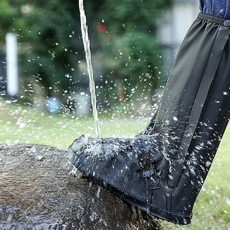 Description Picture 5 of itemRain Boot Shoe Cover Black Waterproof with Reflector  Anti-Slip Clear Shoes Dust Covers for Motorcycle Bike Rain Cover Men Women