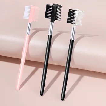Dual-Headed Eyebrow Comb Makeup Brush Beauty Tool Professional Lash & Brow Comb, Dual-Sided Brush Creates Groomed Lashes & Brows 1