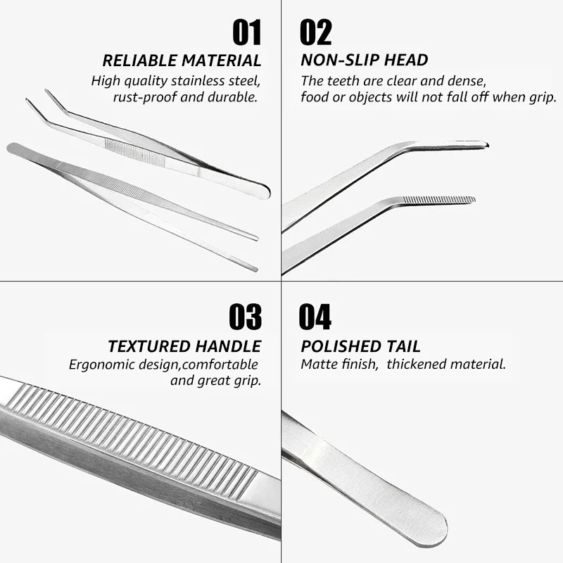 In Inglese Pinzette Extra Lunghe 12 Pollici - Punte Curve, Ideali Per Lavori Di Precisione E DIY Pinzette Curve Angolate - Foto 7