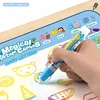 100x80CM Magic Water Drawing Mat Coloring Doodle With Reusable Magic Pens Montessori Painting Board Montessori Educational Toys 2