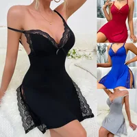Pyjama fendu pour femme, style européen et américain, nouvelle collection 2026, pure séduction 1