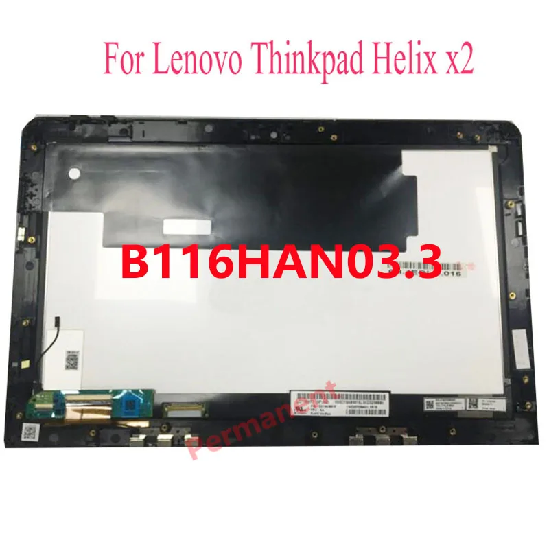 

11.6" For Lenovo Thinkpad Helix x2 LCD Screen+Touch Digitizer Assembly B116HAN03.3 LD116WF1 SPN2 P/N SD10A09815 with frame