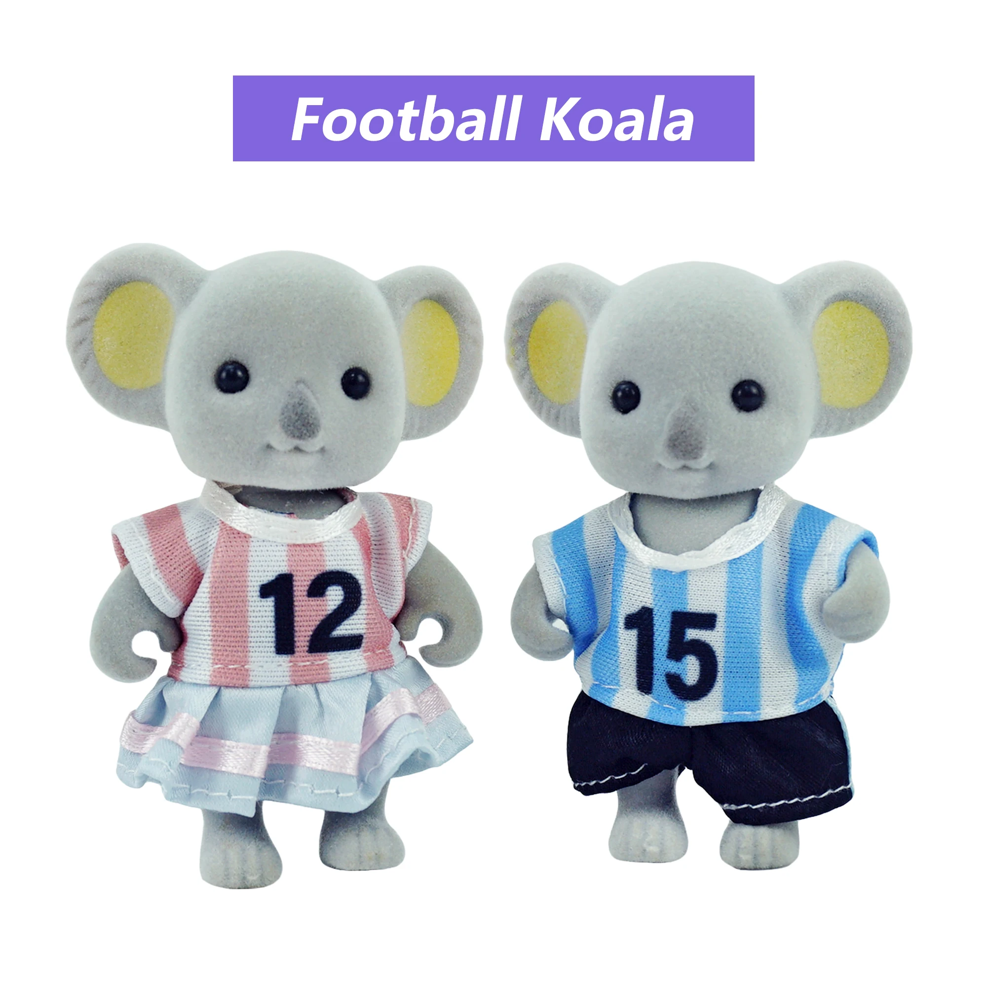 2022 New Forest Animal Family Amusement Park Koala 1:12 Simulation Football Basketball Set Micro Dollhouse Kids Christmas Gift 6