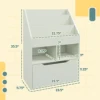 Kids Storage Bookcase Stand w/ Display Shelves & Drawer for Toys & Books, Green 3