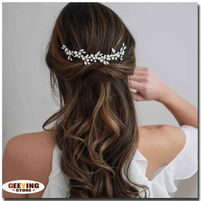 Bridal Wedding Headpieces Artificial Pearl Rhinestone Princess Style Theatrical Performance Bridesmaid Party Hair Accessories