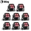 U'King 8Pcs/Set Square LED Par Lights 4X8W RGB LED Stage Light Remote&DMX Controlled DJ Light For Wedding Party Club Disco Event 1
