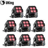 U'King 8Pcs/Set Square LED Par Lights 4X8W RGB LED Stage Light Remote&DMX Controlled DJ Light For Wedding Party Club Disco Event 1
