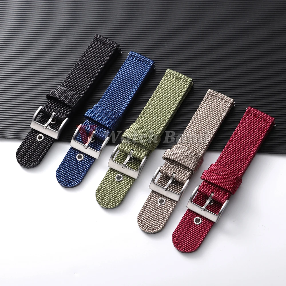 Durable Canvas Woven Nylon Quick Release Watch Strap