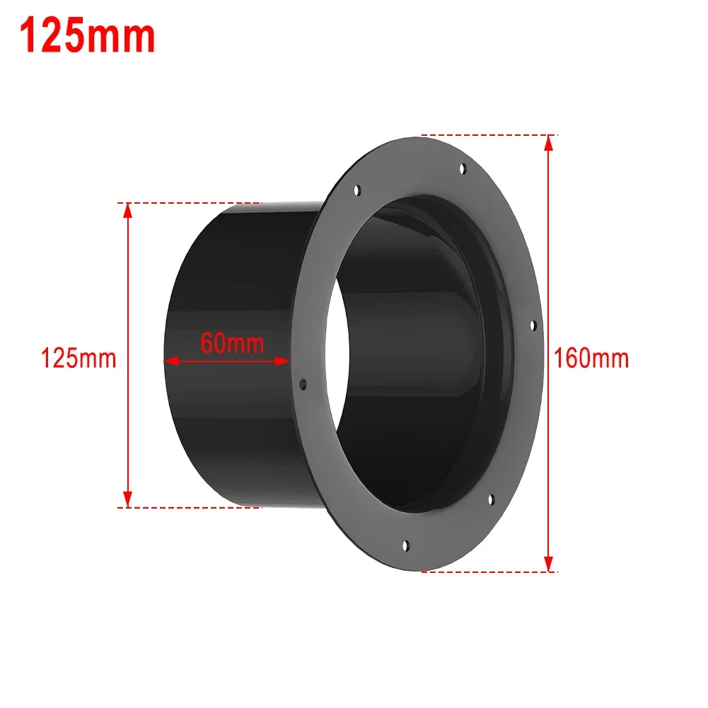 1pc ABS Wall Flange Connector for Ventilation Pipe Air Ducting Connection Round 100mm 125mm 150mm Flange Connector