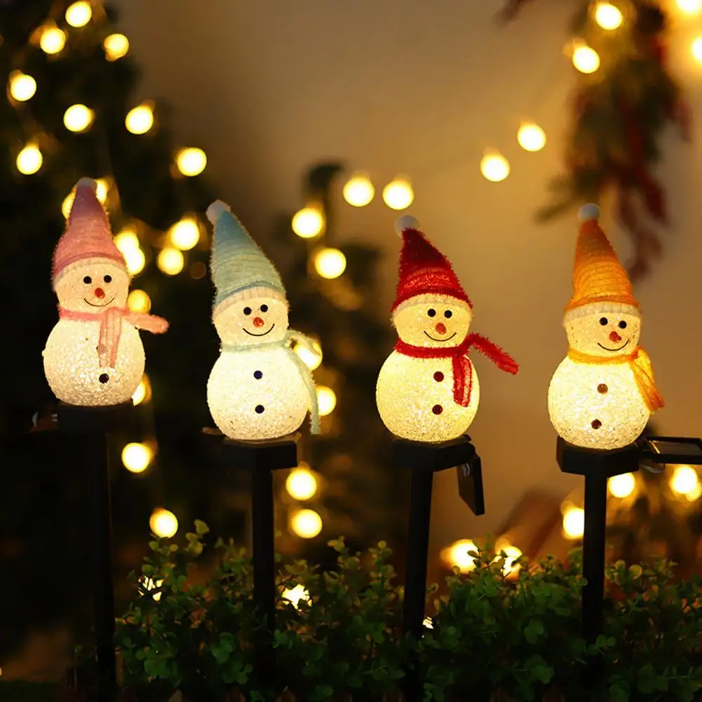 

Solar Lamp Outdoor Decorative Solar Snowman Pathway Lights for Garden Yard Street Park Energy-saving Christmas Wedding Snowman