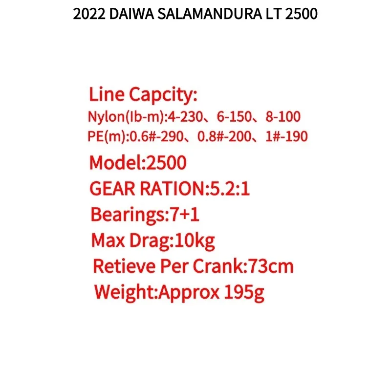2022 DAIWA SALAMANDURA FC LT Spinning Fishing Reels1000S 2000S-H