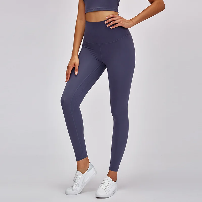 

Women Tight Workout Gym Tummy Control Leggings 2021 Women Squat Proof Sports Legging High Waist Fitness Athletic Solid Legging