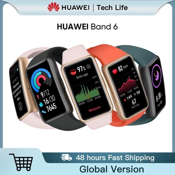 Global Version Huawei Band 6 Smartband Blood Oxygen Heart Rate Tracker Sleep Monitoring Fitness Health Smart  6 1