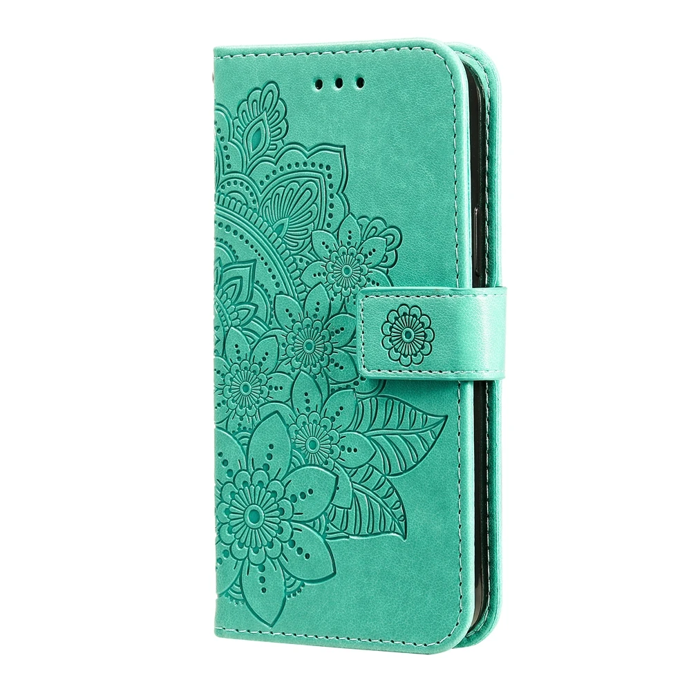 Premium Sun Flower Embossed Flip Leather Wallet Case For Honor