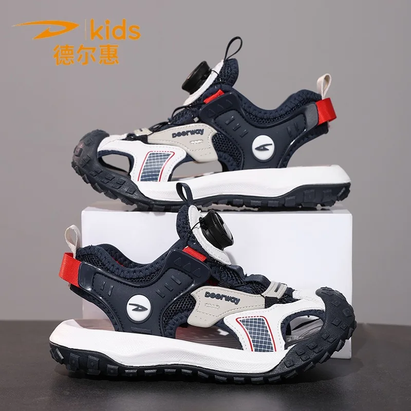 

Summer Kids Sandals Children Girls and Boys Beach Shoes High Quality Cut-out Sandalias From 4 To 9Y Outdoor 6617