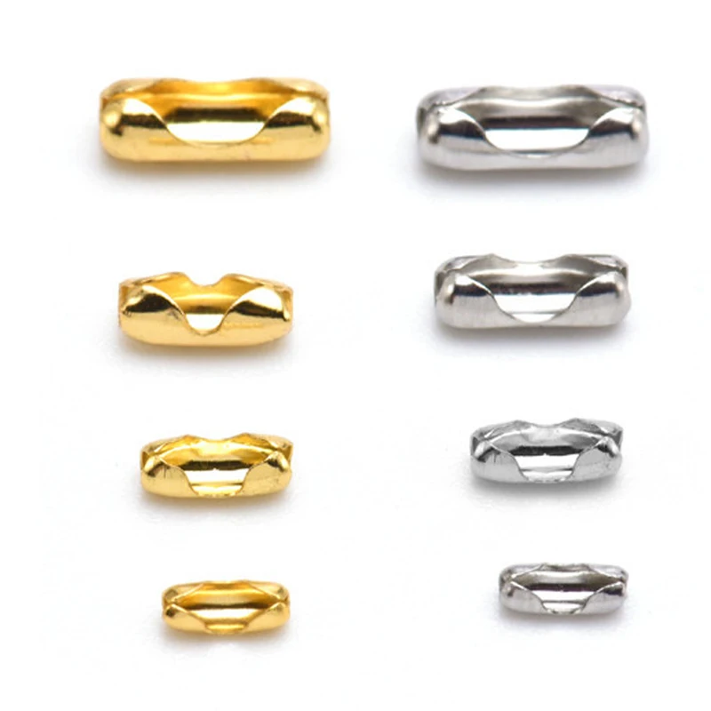 50 Pz/lotto 1.2/1.5/2/2.4/3.2mm Connettore A Catena A Sfera In Acciaio Inossidabile Perline A Crimpare Perline Chiusura Finale Per La Creazione Di Gioielli - Foto 14