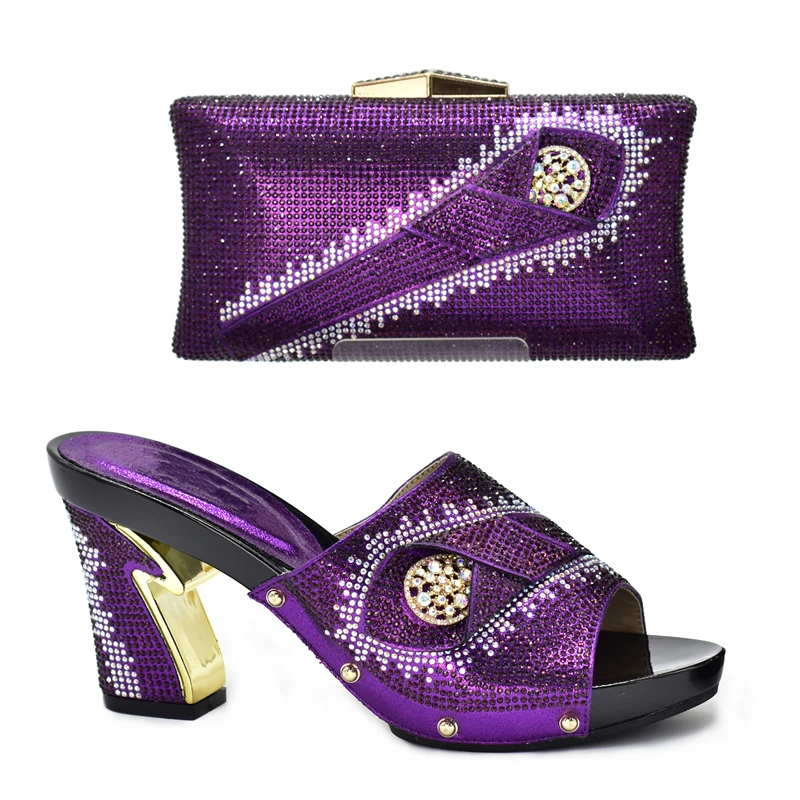 Italian design Ladies Shoes and Bag Set African Style Shoe And Matching Bag