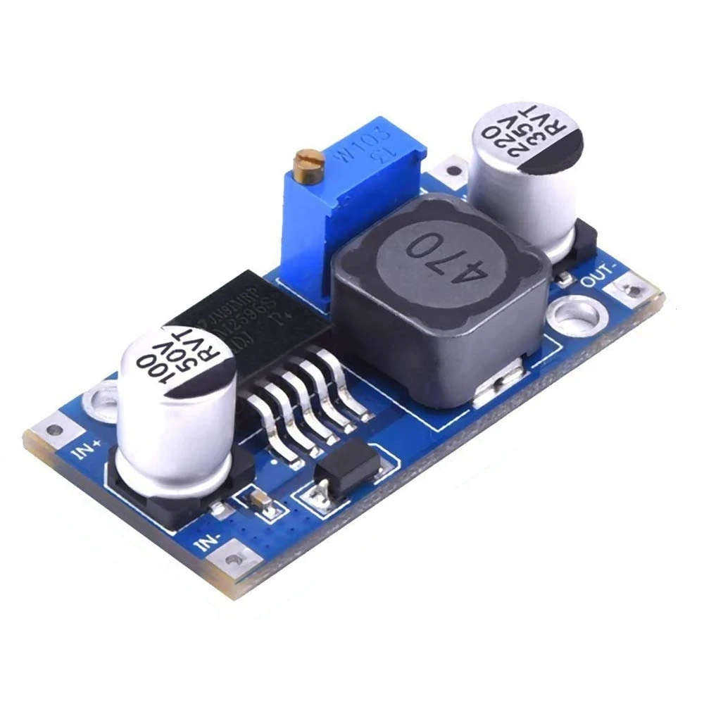 1-5개 DC-DC 3A 조정 가능한 스텝다운 모듈 LM2596 규제형 24V12V, 5V, 3V, 정전기 방지 백 포장