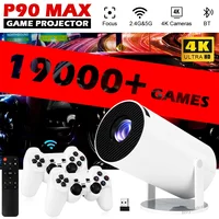 Игровая консоль P90 Max с 2 беспроводными контроллерами, 19000+ ретро-игр, поддержка 4K 1080P Androd11, портативный интеллектуальный игровой проектор — изображение 2