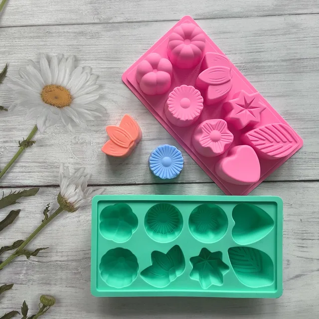 1PC silicone multiple leaf shaped soap molds DIY handicrafts suitable for kitchen cake chocolate pudding molds