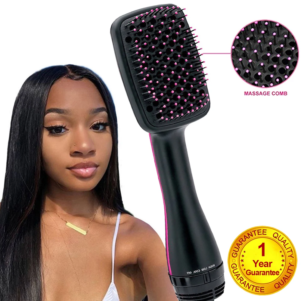 

Hair Dryer Brush Blower Electric Blow Hot Air Comb Hair Straightener Professional Hairdryer Straightening Hairbrush Styling Tool