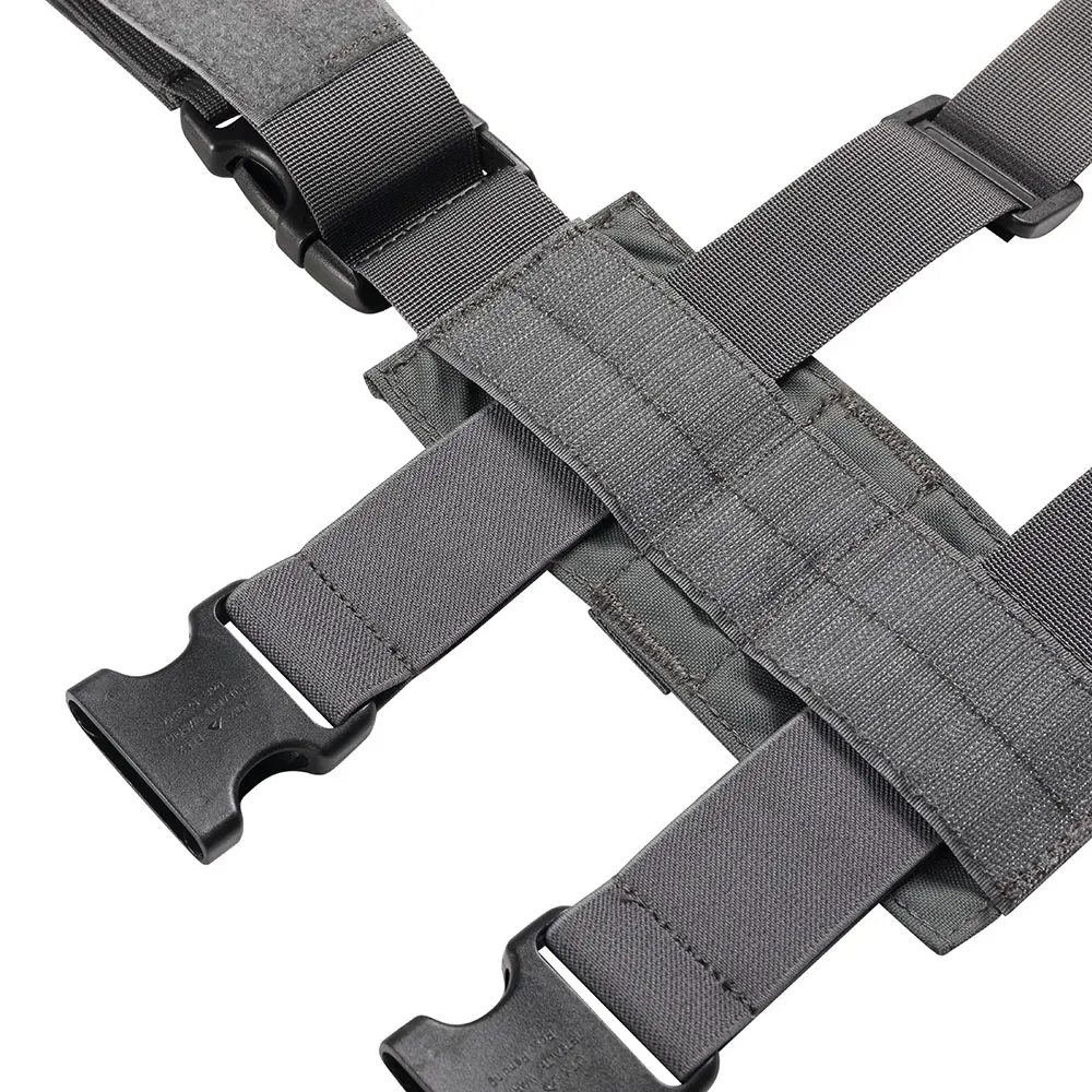 Tactical Universal Drop Leg Holster Thigh Platform Molle Gun Holster for Hunting Paintball Panel with Adjustable Straps 6