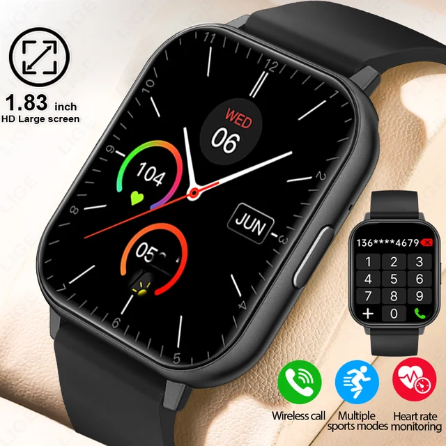 Nouvelles femmes Bluetooth appel montre intelligente fréquence cardiaque surveillance de l'oxygène sanguin montres intelligentes étanche hommes Smartwatch pour Android IOS 1