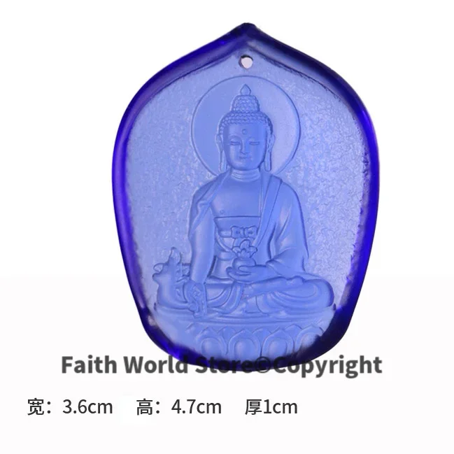 GOOD LUCK pocket efficacious Mascot Bless Safe luck Green Tara Pharmacist Medicine Buddha Crystal Pendant Buddhist Amulet 5