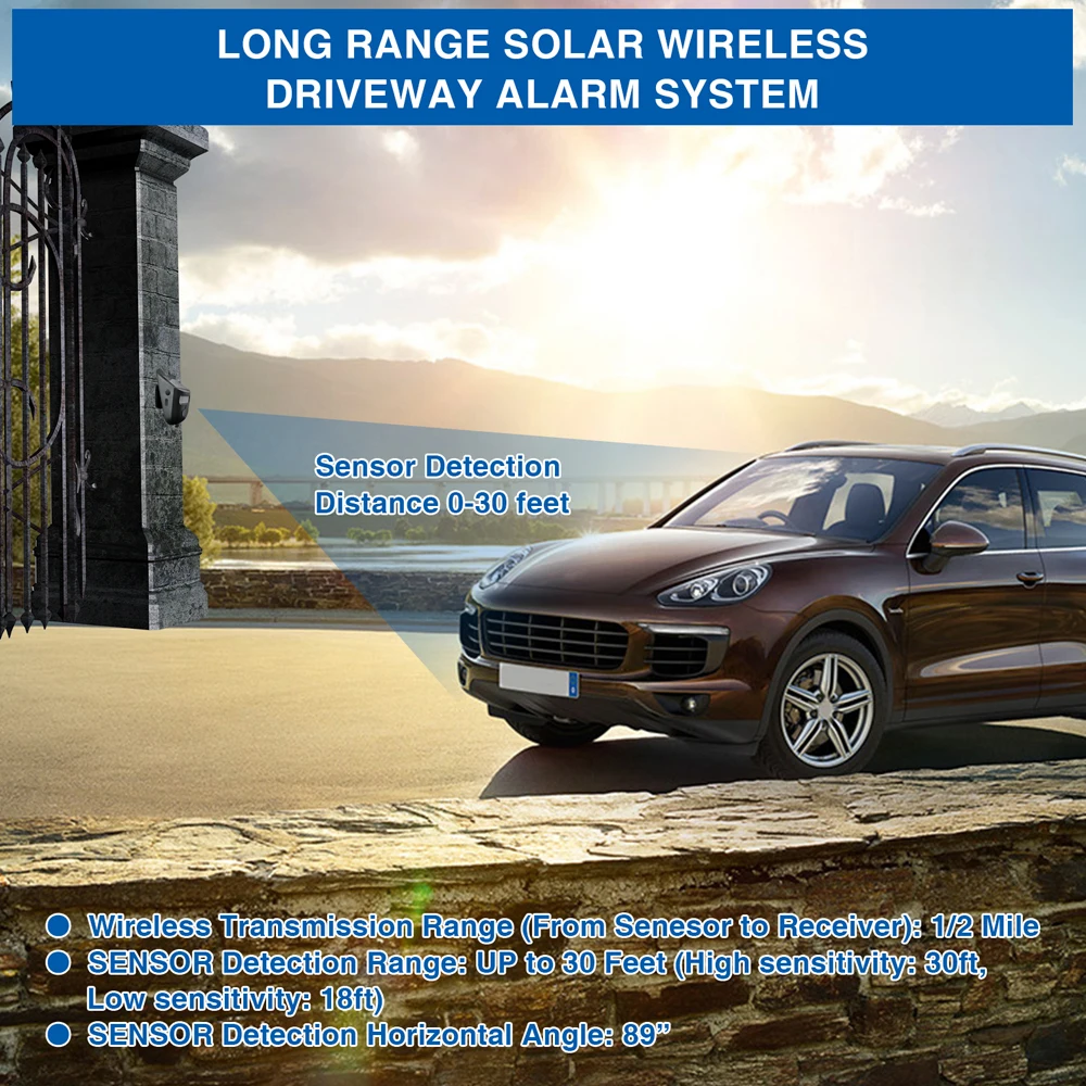 Outdoor Infrared Induction Doorbell Solar Induced Human Body Alarm Intelligent Sensing Wireless Welcome Device Backup Alarm