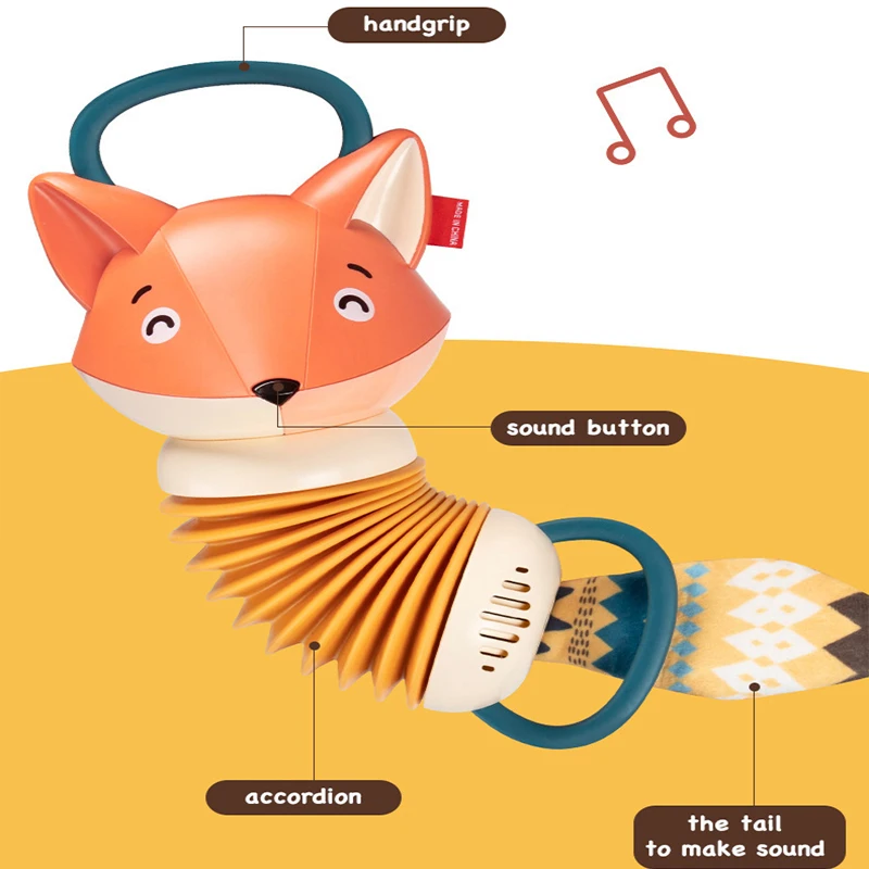 Early Education Toys Music Toys Musical Instrument Cartoon Fox Accordion Toy For Children