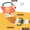 Cartoon Fox Music Accordion Toy Instruments Learning Early Education Interactive Musical Soothe Baby Toys For Children Gifts 2