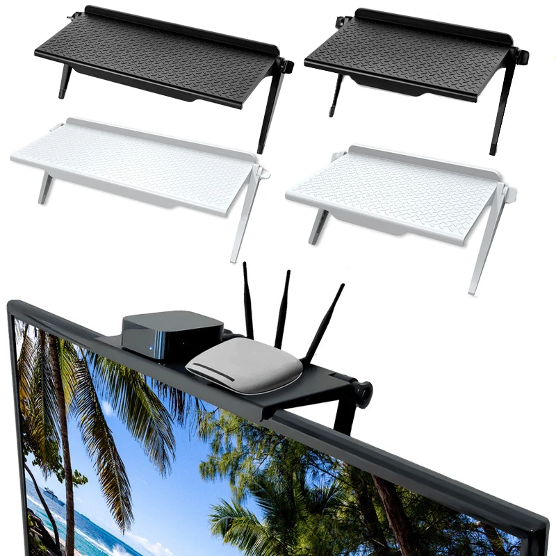 Rack TV Monitor Organizer Screen Top Storage Shelf Holder Practical Home Computer Office Multi-functional |