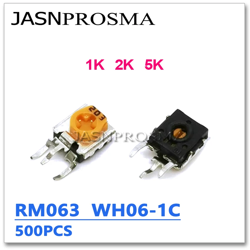 

JASNPROSMA RM063 500 шт. 1K 2K 5K 102 202 Φ WH06 1C желтый Триммер Потенциометр переменный регулируемый резистор Ом