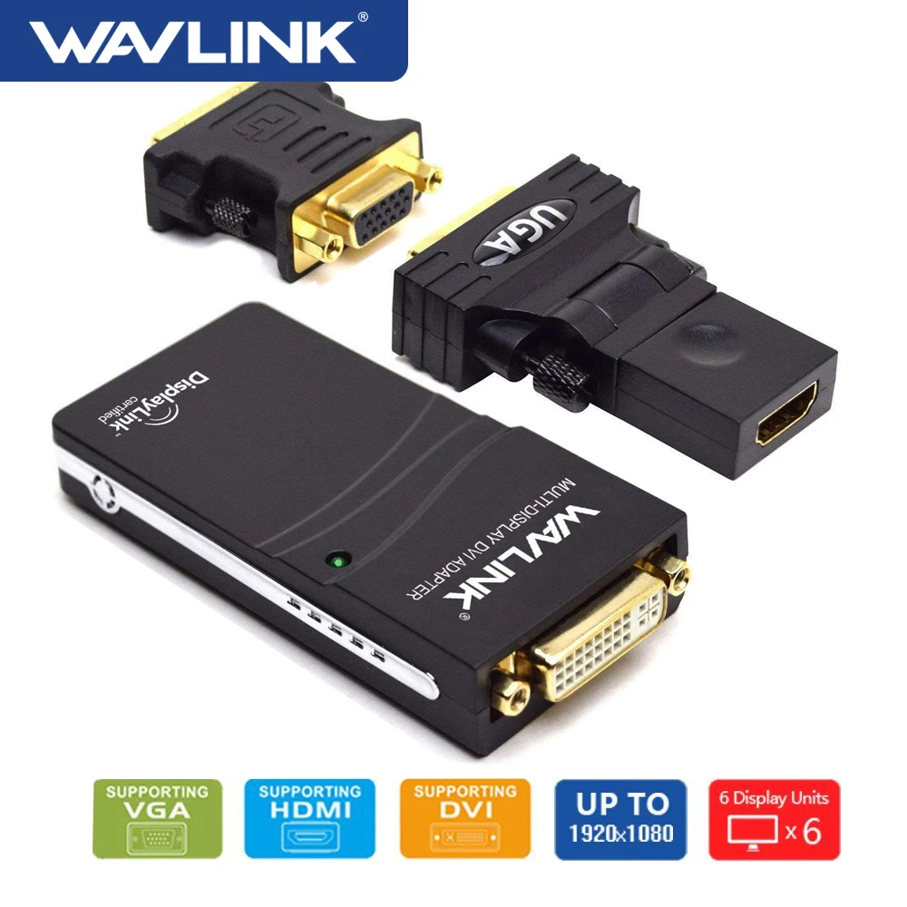 industrie Huiswerk maken kleermaker Wavlink Usb 2.0 Naar Vga/Dvi/Hdmi Compatibel Video Grafische Adapter Meerdere  Beeldschermen Verlengen/Spiegel modus Voor Windows Mac Os|wavlink| -  AliExpress